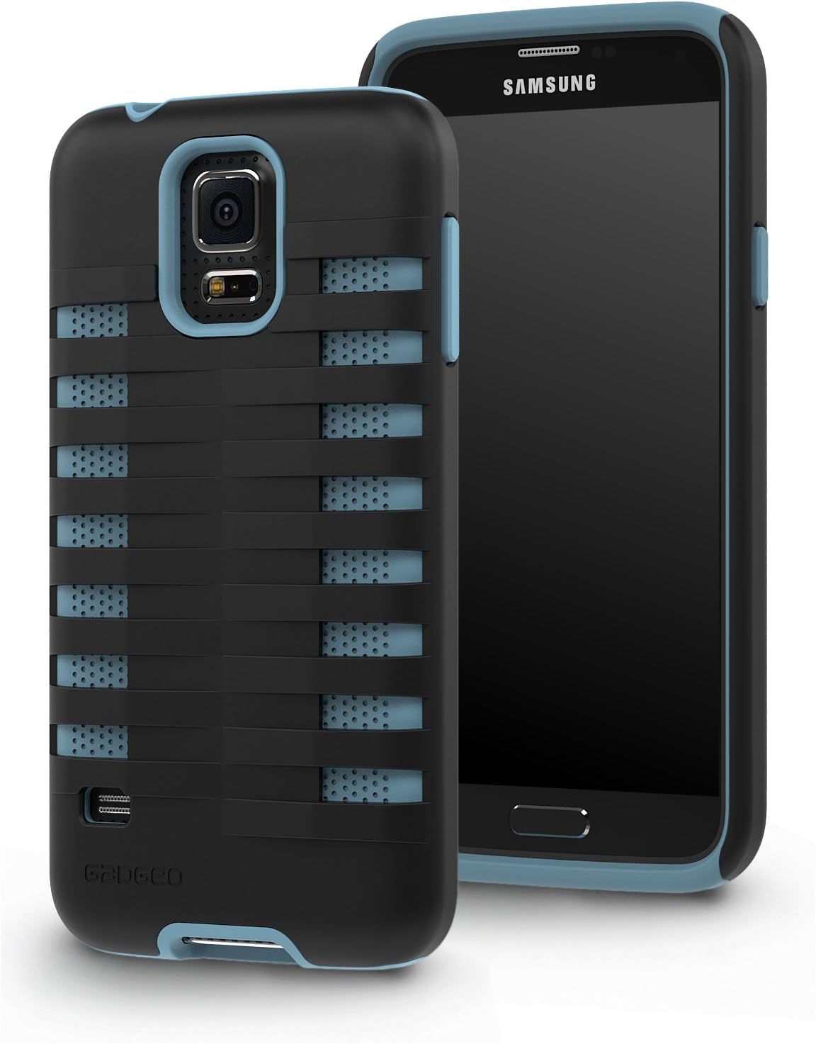 GADGEO Galaxy S5 Tough Heavy Duty Shock Proof Defender Case Cover - Two Piece Protective Hard Case - Best Samsung Galaxy S5 Strong Armour Hybrid Case Cover Includes Screen Protector Film