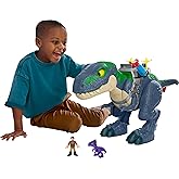 Fisher-Price Imaginext Jurassic World Rebirth Dinosaur Playset, Ultimate Action Chomp T. rex 18-inch Dino Toy with Lights, Sounds, Motion & 2 3-inch Action Figures