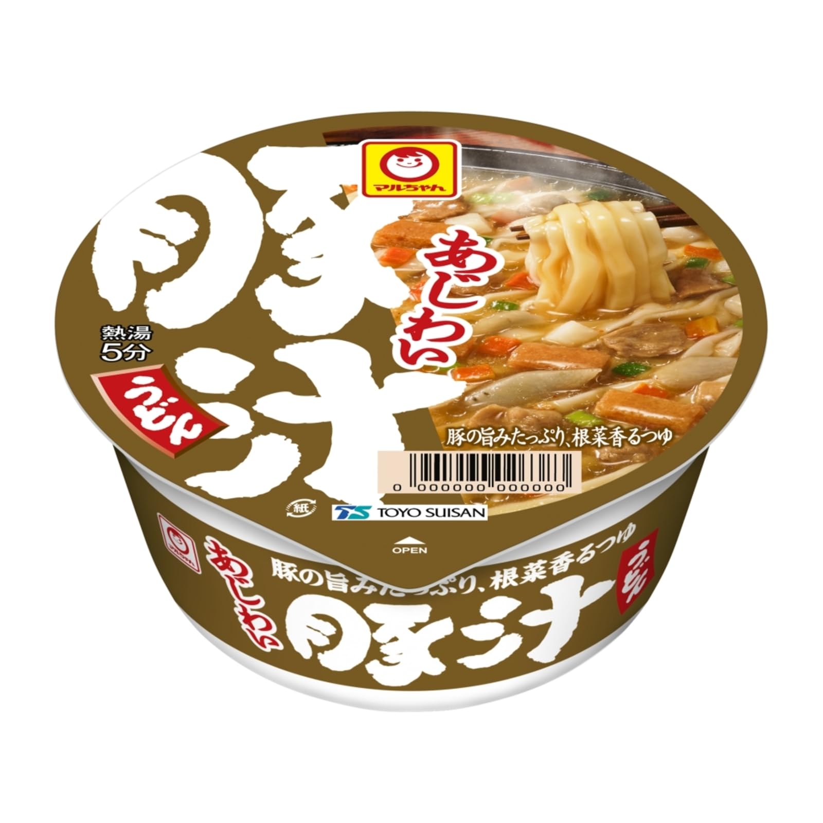 マルちゃん あじわい豚汁うどん ( 109g×12個 ) カップ麺 うどん ( 豚汁 / コシ /太麺 ) カップうどん 6種の具材 ( 豚肉 / 生姜 ) 箱買い 東洋水産 赤いきつねシリーズ商品画像