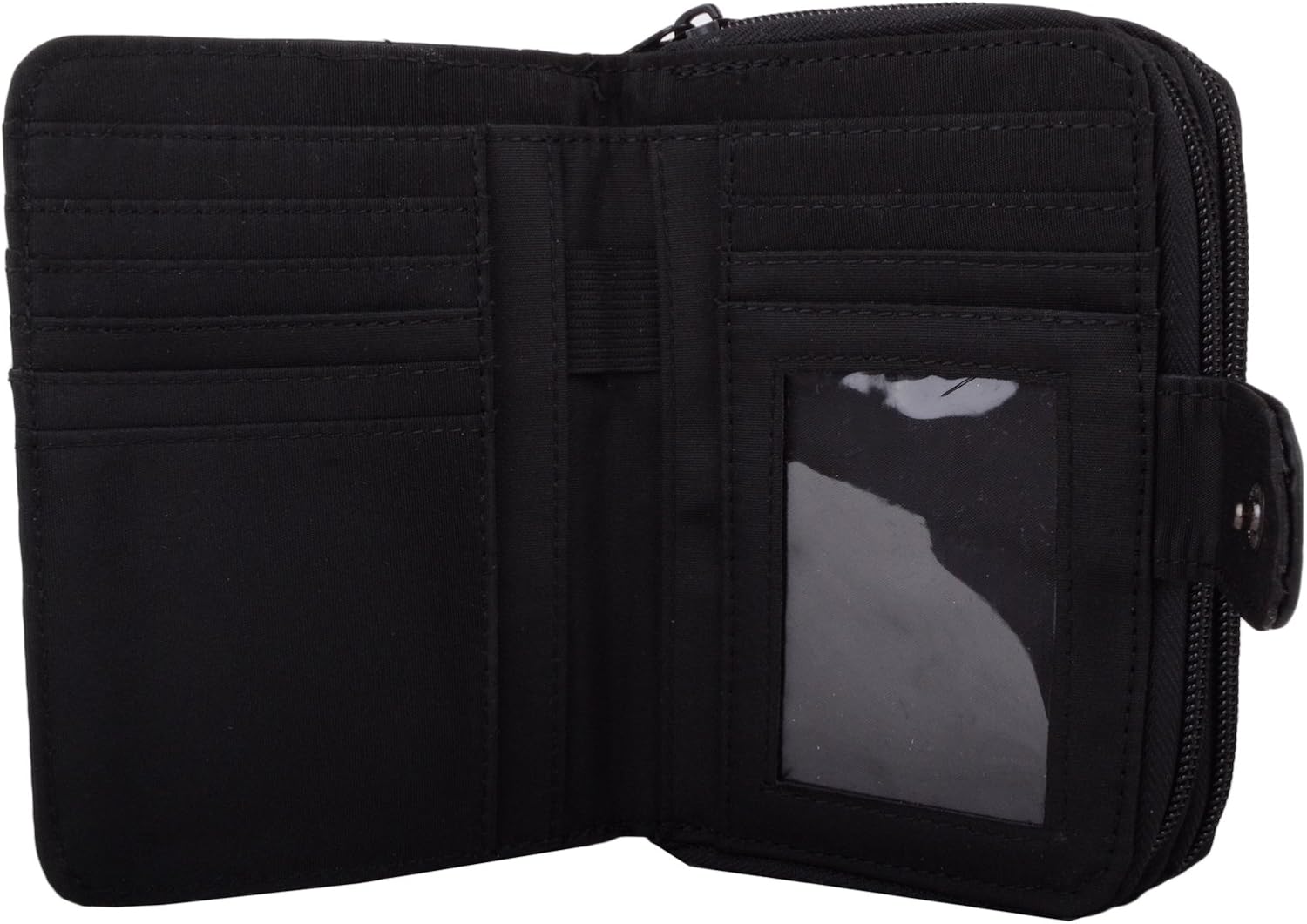 Womens RFID Protected Leather Money/Coin/Credit Card Holder/Purse - Black - Image 4