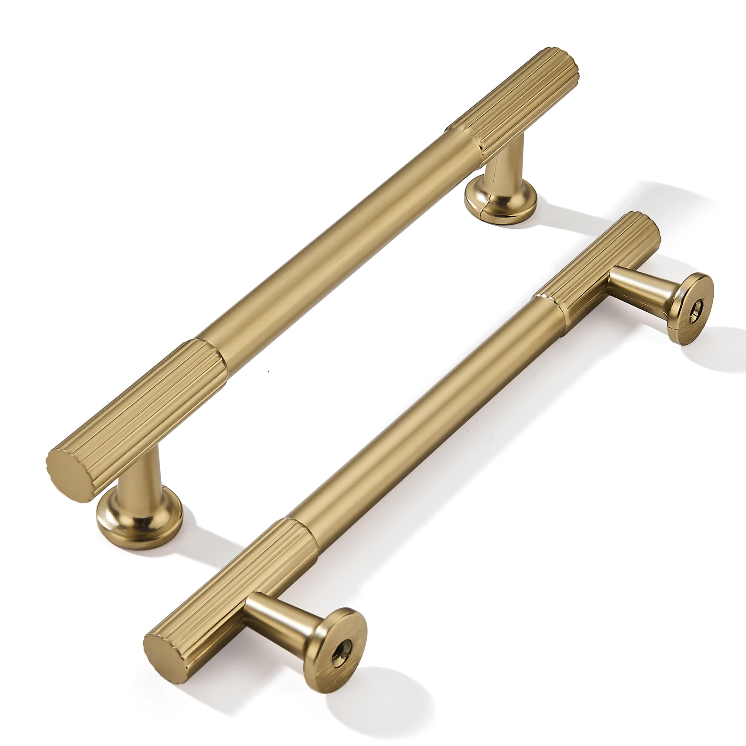 Photo 1 of khtumeware 5 Inch Hole Center 2 Pack Champagne Bronze Heavy Duty Solid Satin Brass Cabinet Pulls, Kitchen Drawer Handles, for Dresser cabinets, cabinets