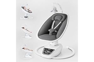 Baby Swings for Infants, FasonBaby Multi-Motion Baby Swing, Bluetooth Infant Swing with 5 Motions & 4-Speeds, 10 Preset Soothing Melody, Stationary Baby Swings for Baby and Newborn (White)