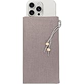 HAQuake EMF Cell Phone Sleeve fo Phone Pouch, High-Shield EMF Blocking Pouch, 100% Silver Fibers forDigital Security, Signal Blocking, Anti-EMP Radiation Bag for Privacy Protection. (Gray)