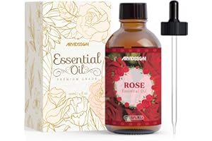 Rose Essential Oil 4 Fl Oz (120ml) - Pure and Natural Fragrance Oil, Aromatherapy Rose Oil for Diffusers, Massage, Candle Mak