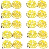 10PCS Yellow Double Lemon Hair Clip,Lemon Accessories for Women,Bangs Side Hairpins Hair Accessories Clips,Duckbill Hair Accessories