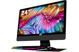 STGSivir All-in-One Desktop Computer, 24" FHD Display, Intel Core i7 up to 3.9G, 16G Memory, 1T SSD, WiFi, BT 5.0, RGB Keyboa