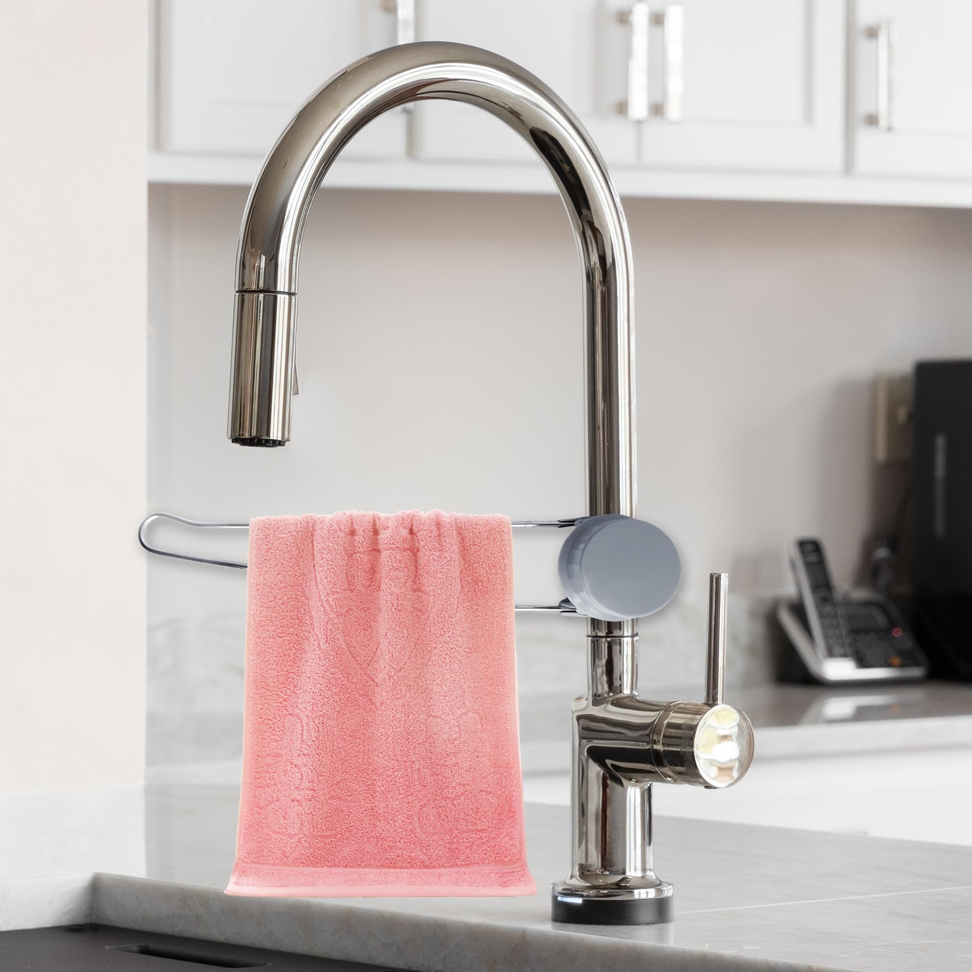 Photo 1 of Dish Towel Holder - Dish Rag Holder for Kitchen Sink Dish Cloth Rack Adjustable Stainless Convenient Rag Hanger for Faucet