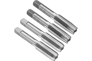 uxcell 2 Set Metric Hand Taps, M12 x 1.25 H2 Thread Taper + Bottom Tap, 9CrSi Alloy Tool Steel Screw Threading Milling Tappin