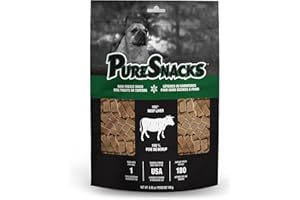 PureSnacks Freeze Dried Beef Liver Dog Treats 198g | 1 Ingredient | Made in USA