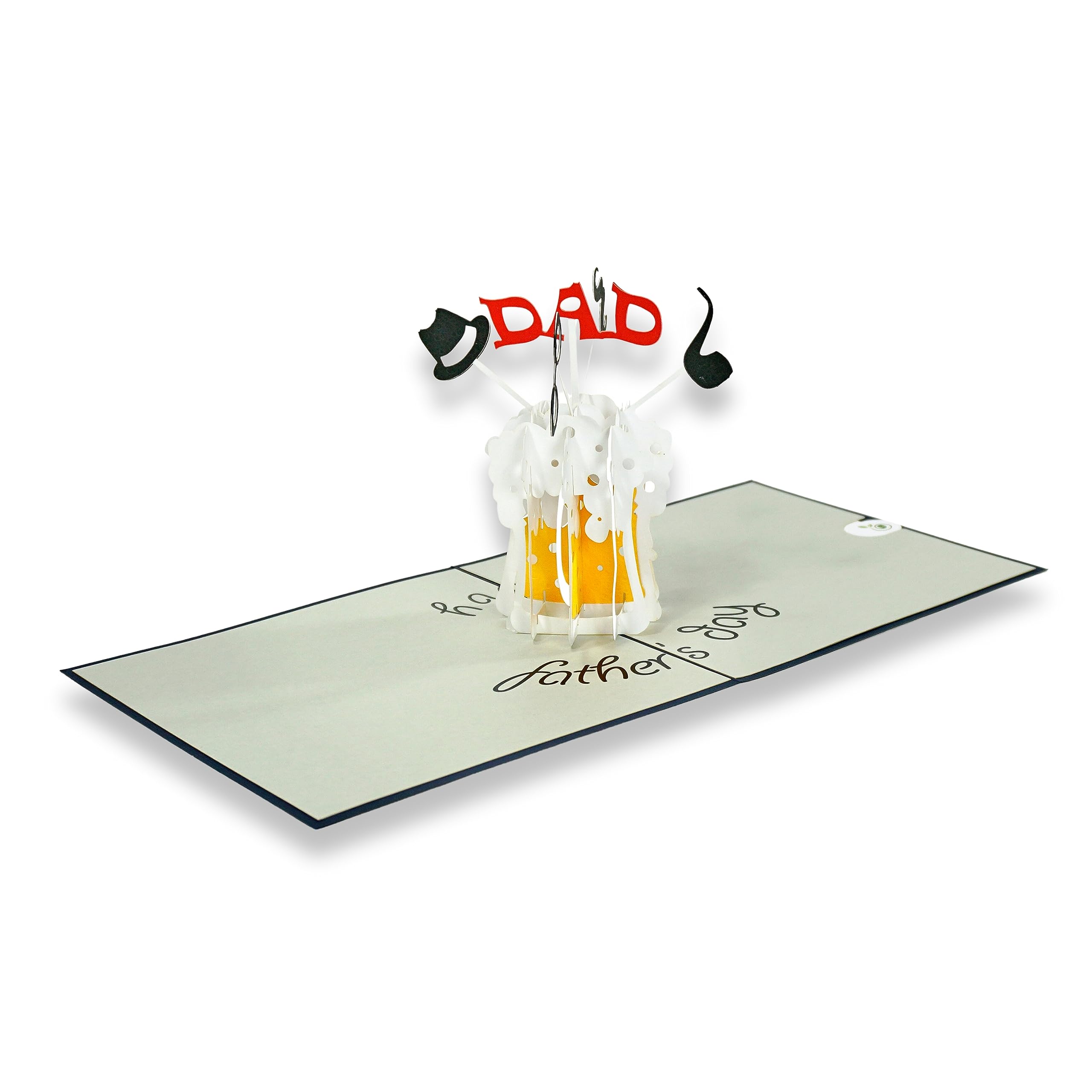 paperdora® 3D Pop-Up Card „Father“ with Envelope and Wax Seal - Greeting Card Gift Card Gift Certificate Voucher