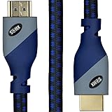 HDMI Cable 6ft - HDMI 2.0 Ready (UHD 4K @ 60Hz, 18Gbps) - Braided Cord (28AWG) - Ultra High Speed - Ethernet & Audio Return - Video 4K 2160p, HD 1080p, 3D - Xbox, PlayStation, PS3, PS4, PC, Apple TV