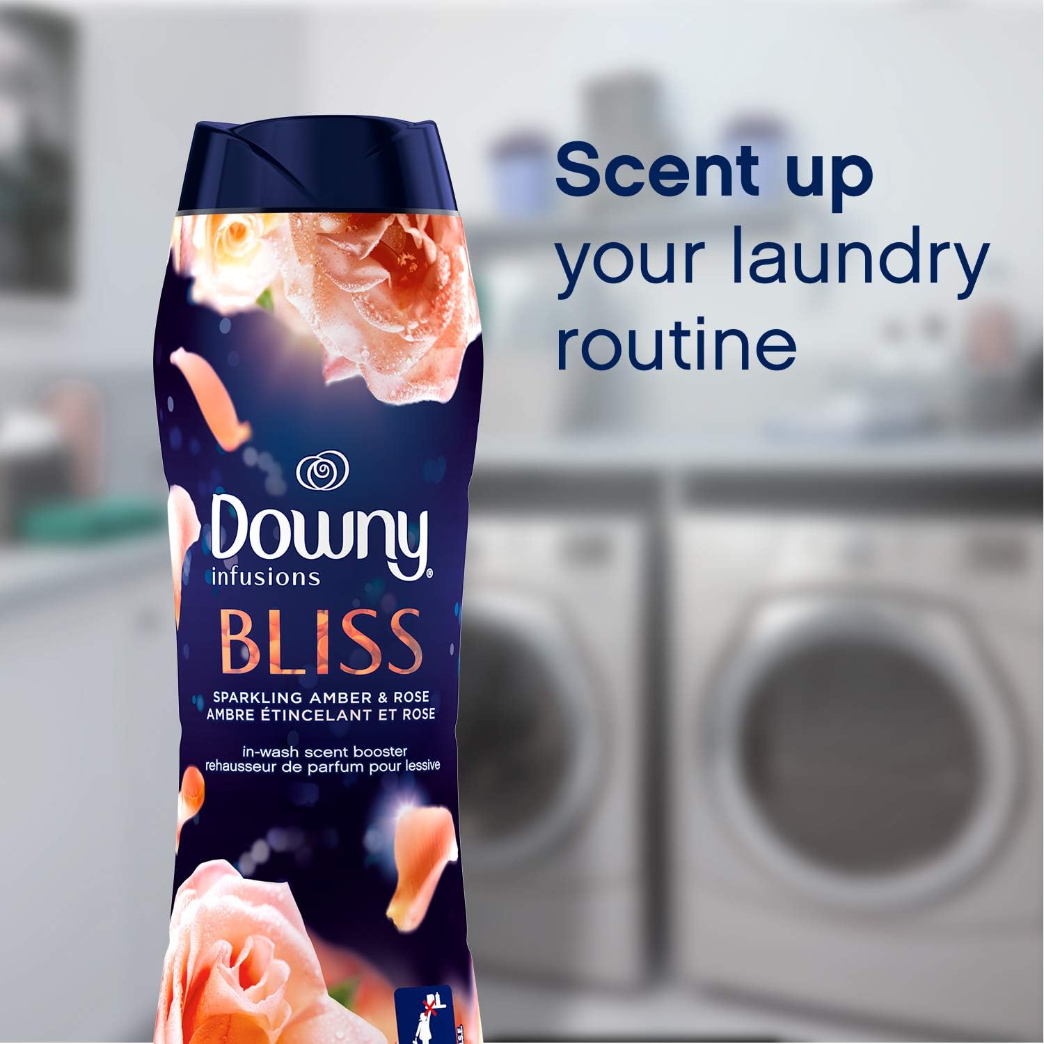 Downy Infusions in-wash Scent Booster Beads, Bliss, Sparkling Amber & Rose, 26.5 Ounce: Health & Personal Care