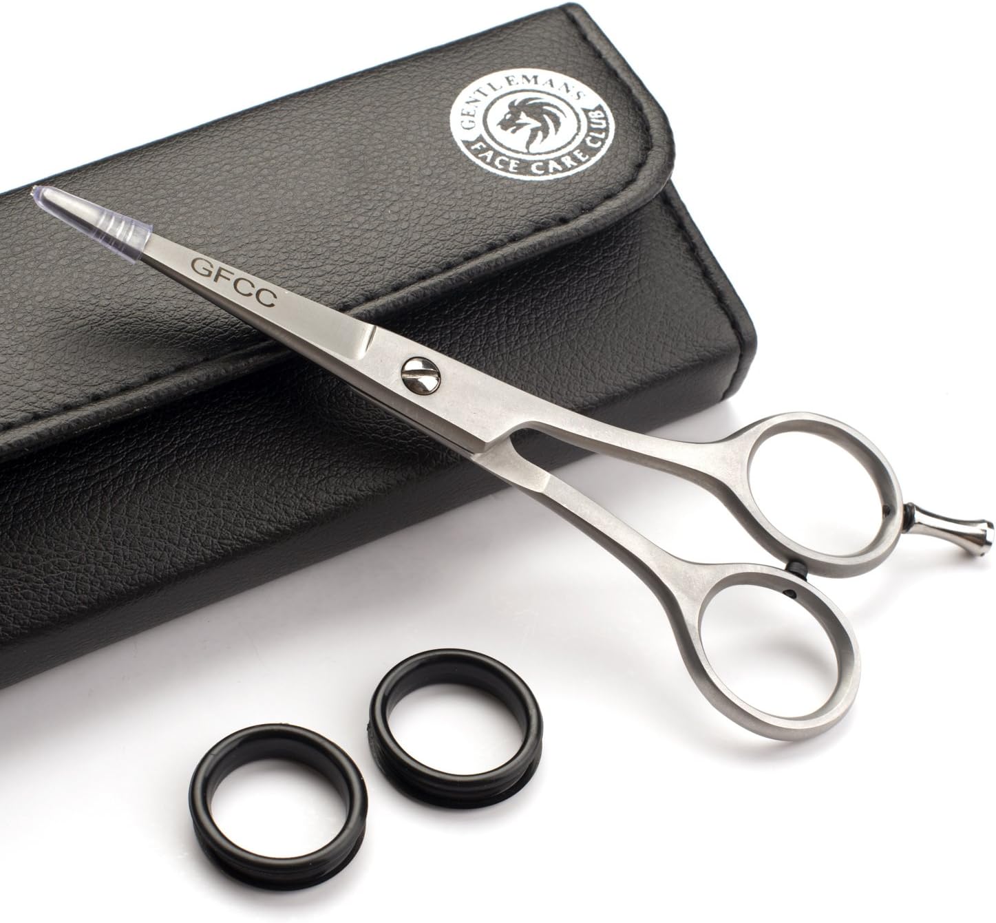 Gentlemans Face Care Club Hairdressing Scissors, Salon Professional 4.5 Inch Beard Hair Cutting Scissors
