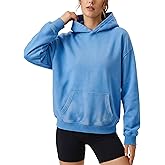 MY'S Womens Oversized Acid Wash Hoodie, Heavyweight Vintage Pullover, Fleece Cotton Sweatshirt for Couples, Unisex Streetwear