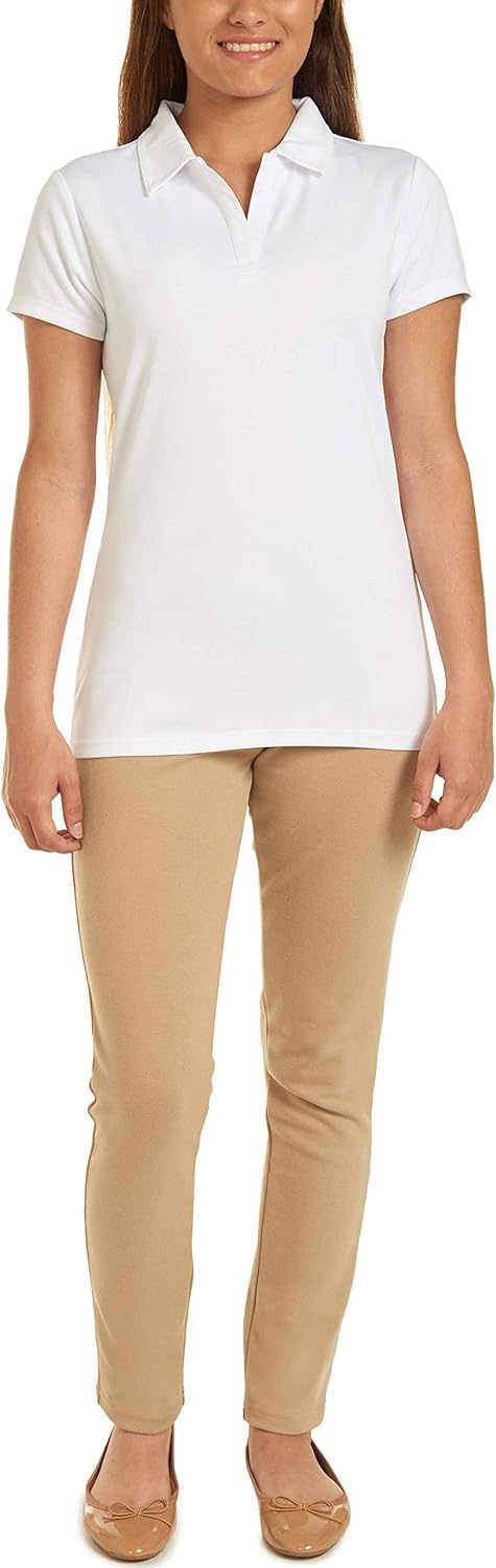 Nautica Junior's Uniform Short Sleeve Performance Polo at  Women’s Clothing store