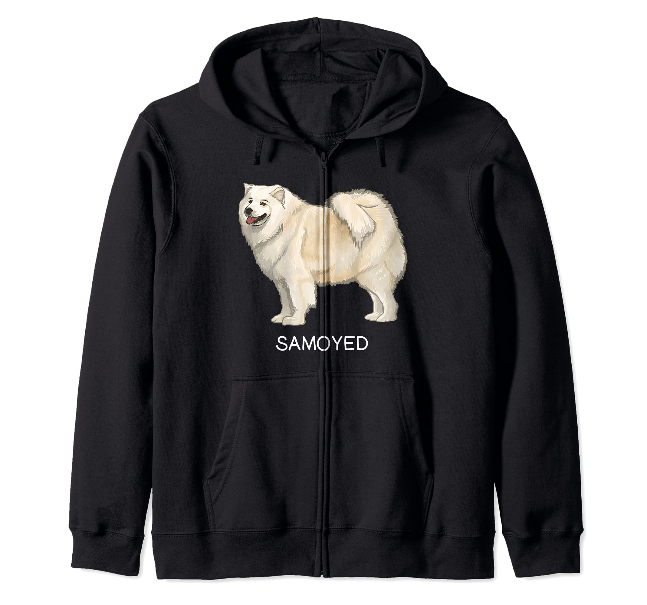 Samoyed Crazy Dog Lover Zip Hoodie