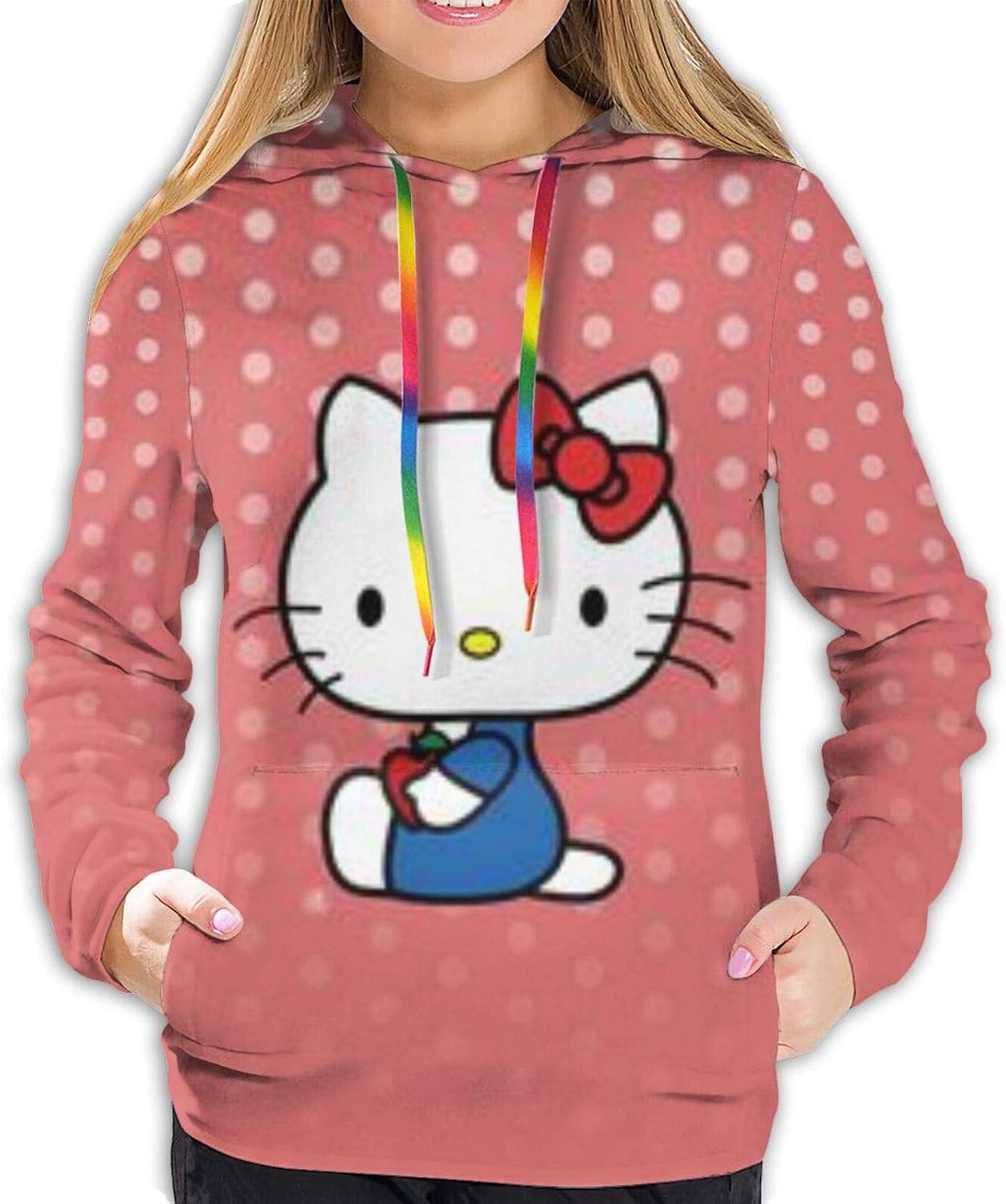 Hello Kitty Fleece Kapuzenpullover Für Mädchen – Kuschelige Decken-Hoodie In Übergröße
