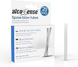 AlcoSense Blow Tubes 560 x 20 Tubes for Breathalyser Zero Elite Excel Pro Ultra