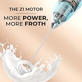Zulay Kitchen Powerful Milk Frother Handheld Foam Wand with Stand view 3