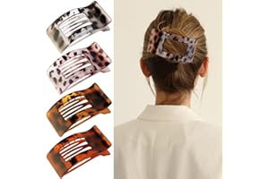 3.3 Inch Matte Flat Hair Clips for Women Girls, Non-Slip Strong Hold Claw Clips All Hair Types Daily Styling Gifts