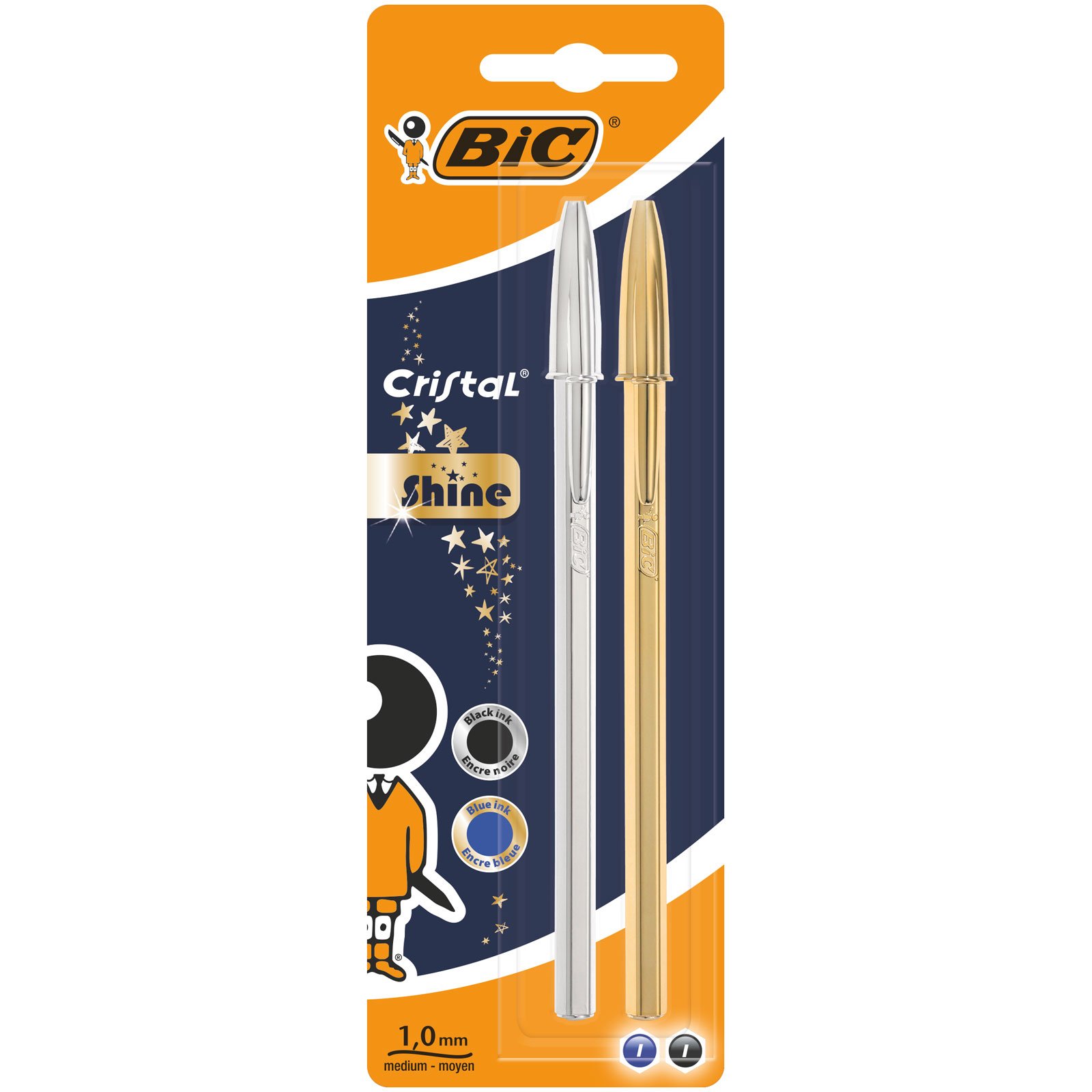 BIC Cristal Celebrate Blister Ballpoint Pen (Pack of 2)