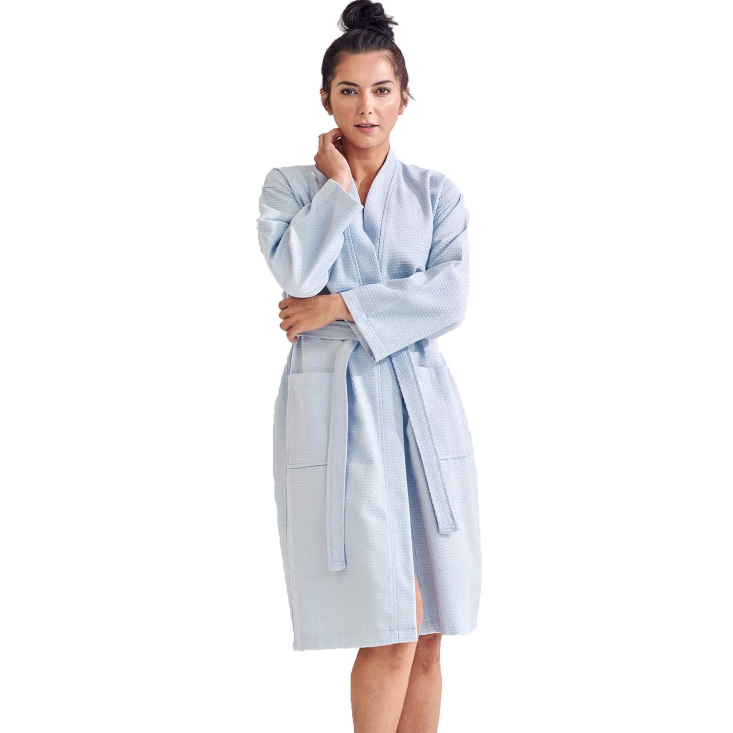 Chakir Turkish Linens Unisex Hotel & Spa Collection Kimono Solid Color