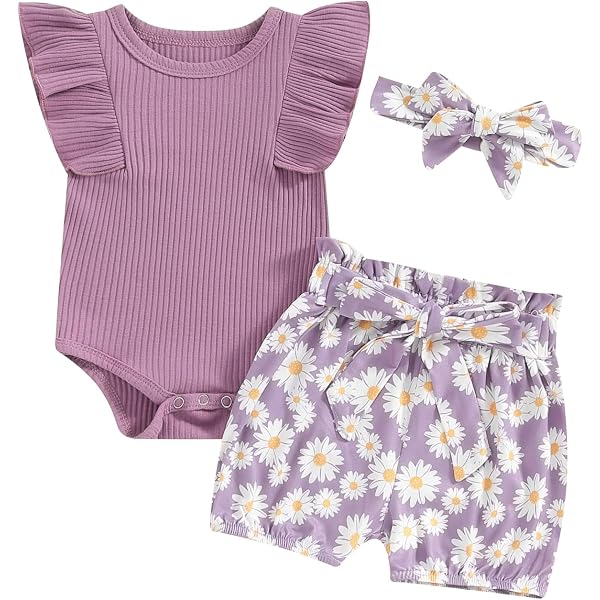 Rtnnsbbfcm Newborn Baby Girl Clothes Summer Ruffle...