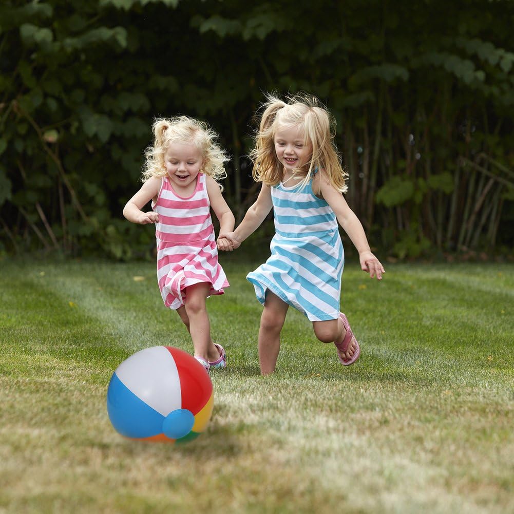 Inflatable Beach Balls[12PACK] 10" Rainbow Beach Balls Pool Party Balls Bulk Beach Balls Rainbow Colored Beach Toys Perfect for Beach Sand Pool Party Favors Swimming Water Toys for Kids.: Sports & Outdoors