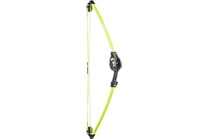 Bear Archery Spark Youth Bow Set, Recommended for Ages 5 to 10, Ambidextrous, Includes 2 Arrows, Armguard, Quiver