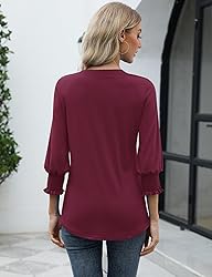 LOMON Women's 2025 Fashion Tops 3/4 Length Sleeve