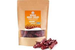 52USA Dried Chilli Peppers, Whole Dried Chilies 4 Oz, Mild Spicy Dried Chiles, Red Chili Pepper, Premium Szechuan Red Dried Chilis, Whole Chili Peppers, Dried Chili Great for Mexican Recipes, Mild Hot