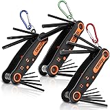 DISEN 25-Piece Folding Allen Key Set - 3-Pack SAE