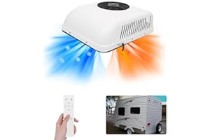 YINZINR RV Rooftop Air Conditioner, 12V RV A/C Air Conditioner Electric Rooftop Unit w/Remote, for Heat & Cool, for Trucks, RVs, Ambulances, Buses, Excavators