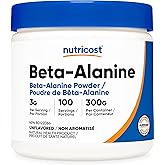 Nutricost Beta Alanine Powder 300 Grams (Unflavored) - 3 Grams Per Serving