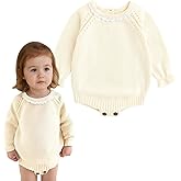 Simplee kids Baby Girls Kint Romper Fall Long Sleeve Rompers Newborn Baby Solid Overall Jumpsuit Outfits