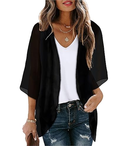 Cardigan D'été Léger Pour Femme - Kimono Court Et élégant - En