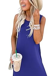 ANRABESS Women's Summer Casual Solid Sleeveless