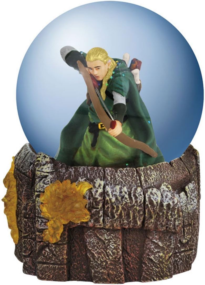 Westland Giftware Light-Up Water Globe Figurine, 100mm, Lord of The Rings Legolas in Battle