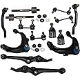 PartsW - 16 Pc Suspension Kit Upper & Lower Control Arms with Ball Joints, Tie Rod Linkages & Sway Bars, Upper Shock Mount Bushing