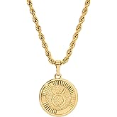 CHRISTIN MARIE STUDIO 18k Gold Plated Zodiac Necklace & Pendant - Gold Necklace for Women & Men, Tarnish & Water Resistant, Birthday Gifts for Women & Men