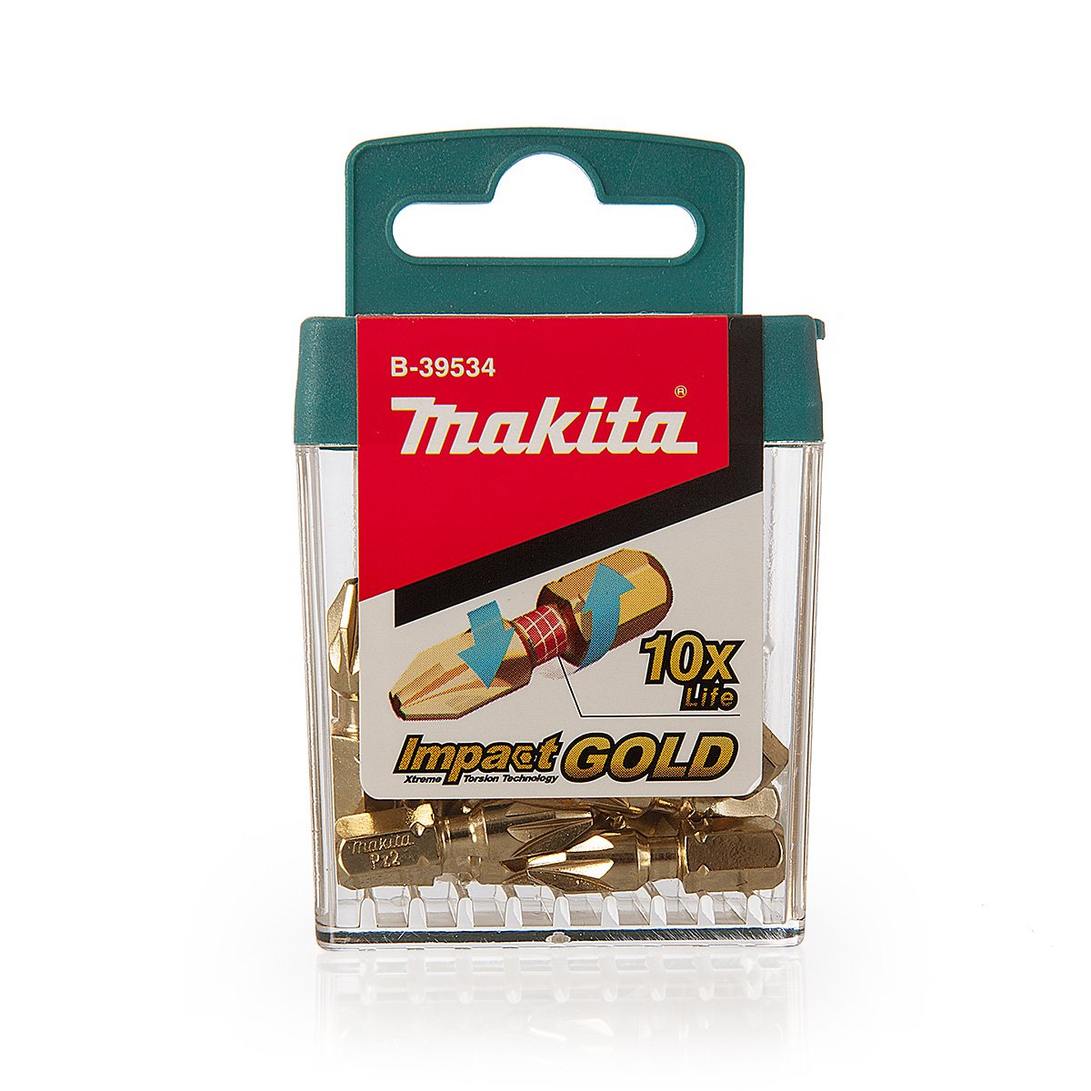 Makita B-39534 25 mm PZ2 Screwdriver Bits (Pack of 15)