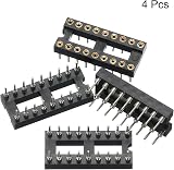 sourcing map 4pcs DIP IC Socket Adapter Round Pin 18P 2.54mm Pitch for PCB view 3