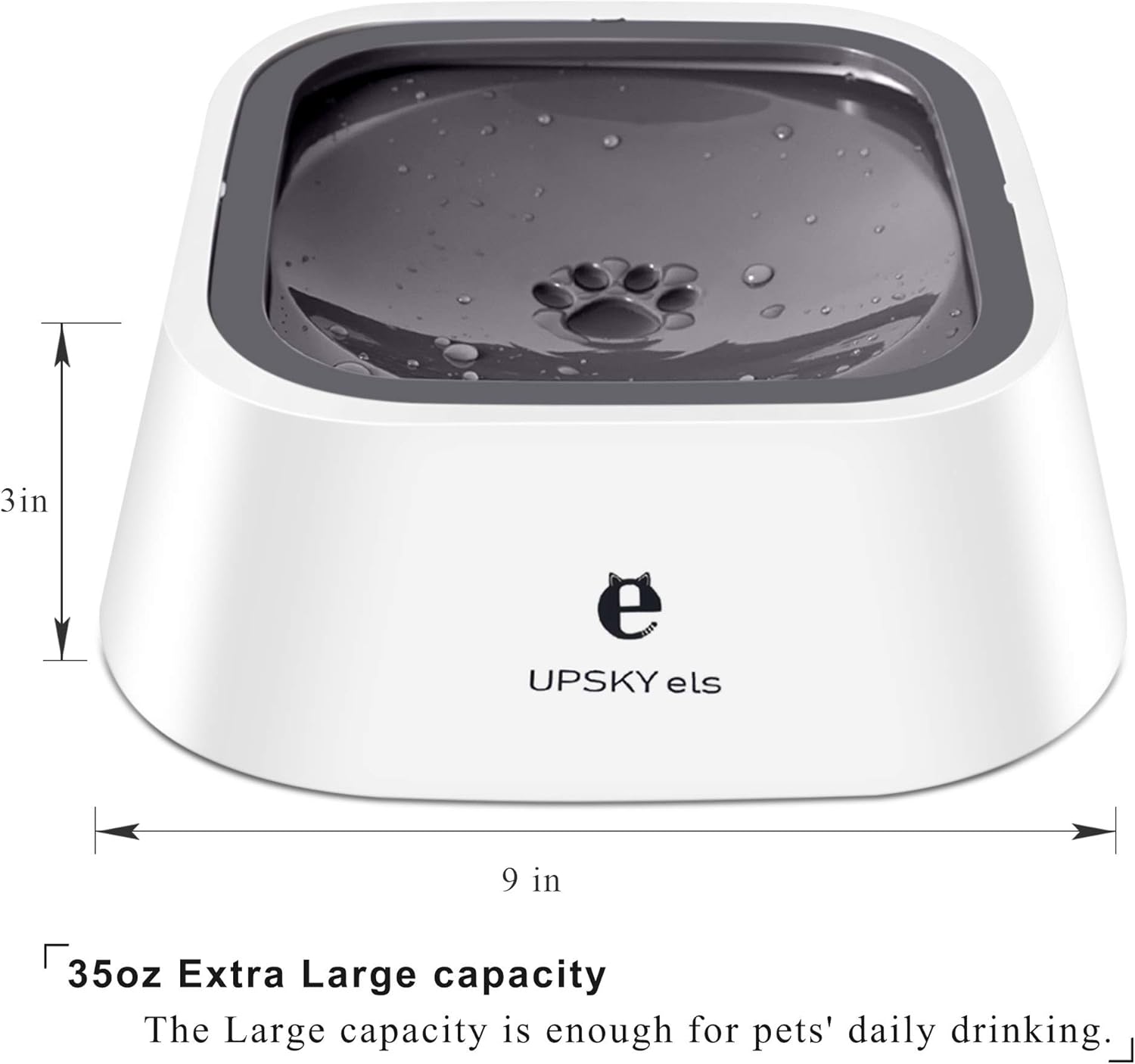 Kitchen & Dining : UPSKY Dog Bowl Dog Water Bowl No-Spill Pet Water Bowl Slow Water Feeder Dog Bowl No-Slip Pet Water Dispenser 35oz Feeder Bowl for Dogs and Cats : 