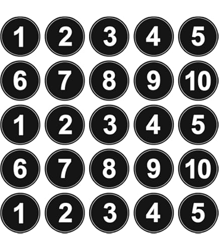 Serie Números Autoadhesivos 10cm Negro - Buka