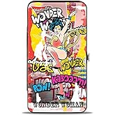 Buckle-Down Hinge Wallet - Classic Wonder Woman Action Pose/Verbiage Pop Art Collage
