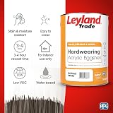 Leyland Trade Acrylic Eggshell Paint Brilliant White 5 Litre Kitchen Bathroom view 6