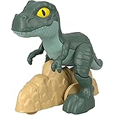 Fisher-Price Imaginext Jurassic World Dinosaur, Tyrannosaurus Rex Push-Toy with Rolling Wheels & Wiggling Motion, 5.5-inch Tall T. rex