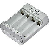 Carregador de Pilha para 4 Unidades USB AA/AAA, Sony, Branco