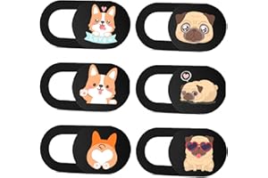 IMNEXT2U Laptop Camera Cover Slide 3 Pack Ultra Thin Slide Computer Webcam Covers for Echo Show, iPhone, iPad, Tablet, Chromebook, PC - Pug