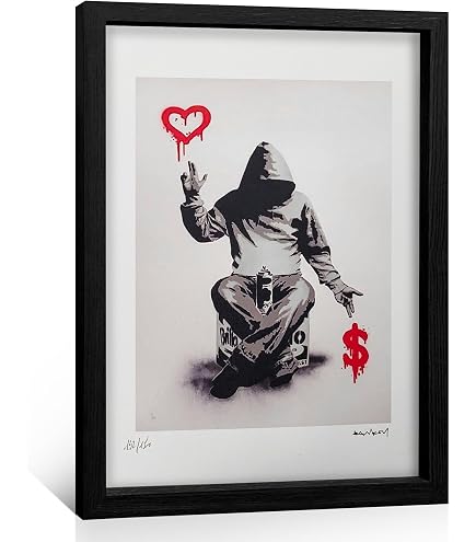 Amazon.com: Flower Bomber by Banksy (Reproduction) 24